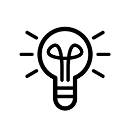 Piktogramm einer Glühbirne