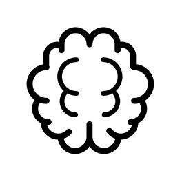Piktogramm eines Gehirns