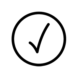 Piktogramm eines Gut Häkchens