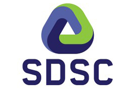blaugrünes Logo der SDSC