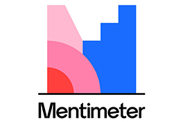 Das rotblaue Logo von Mentimeter